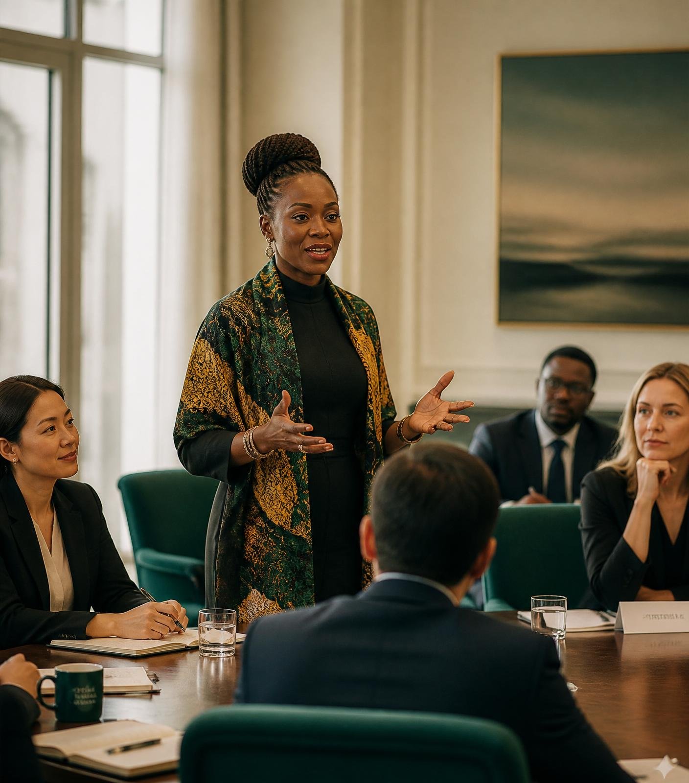 A leader addressing a diverse professional cohort at GILD